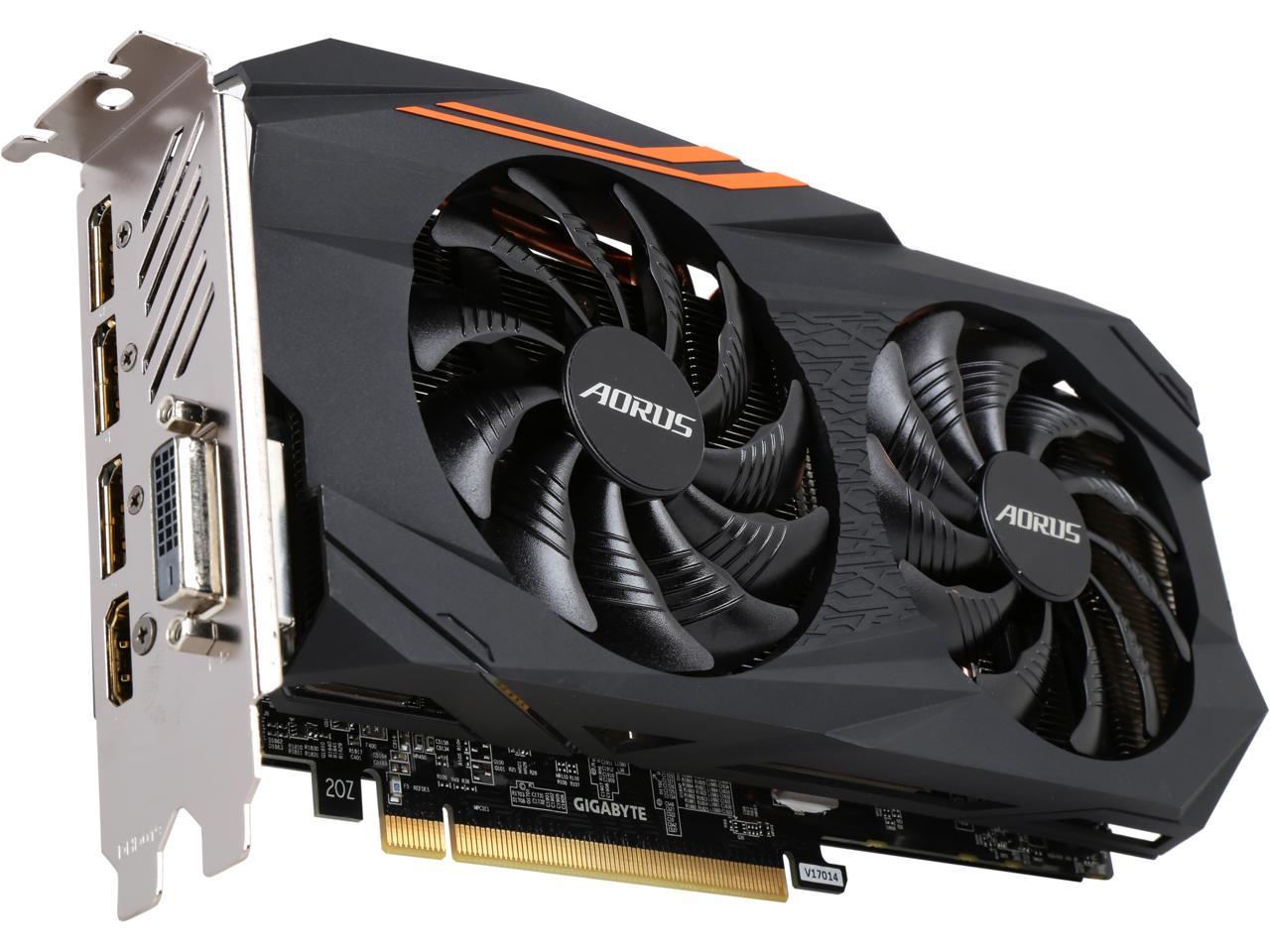 GIGABYTE AORUS Radeon RX 570 DirectX 12 GV-RX570AORUS-4GD 4GB 256-Bit GDDR5 PCI Express 3.0 x16 CrossFireX Support ATX Video Card