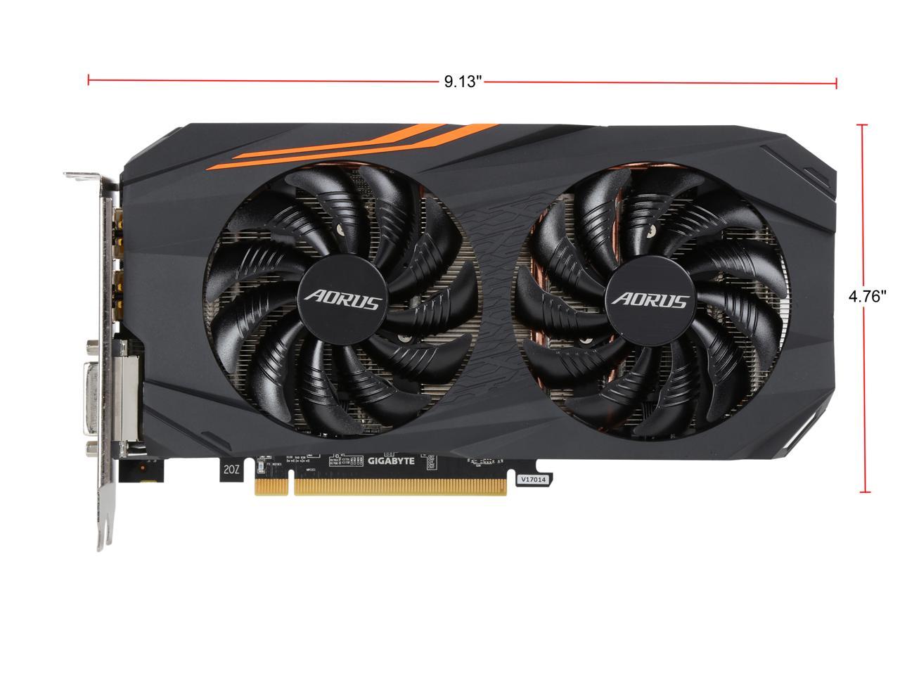 GIGABYTE AORUS Radeon RX 570 DirectX 12 GV-RX570AORUS-4GD 4GB 256-Bit GDDR5 PCI Express 3.0 x16 CrossFireX Support ATX Video Card