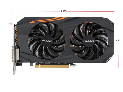 GIGABYTE AORUS Radeon RX 570 DirectX 12 GV-RX570AORUS-4GD 4GB 256-Bit GDDR5 PCI Express 3.0 x16 CrossFireX Support ATX Video Card