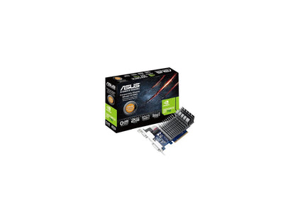 ASUS GeForce GT 710 DirectX 12 710-2-SL-CSM 2GB 64-Bit DDR3 PCI Express 2.0 x8 HDCP Ready Video Card