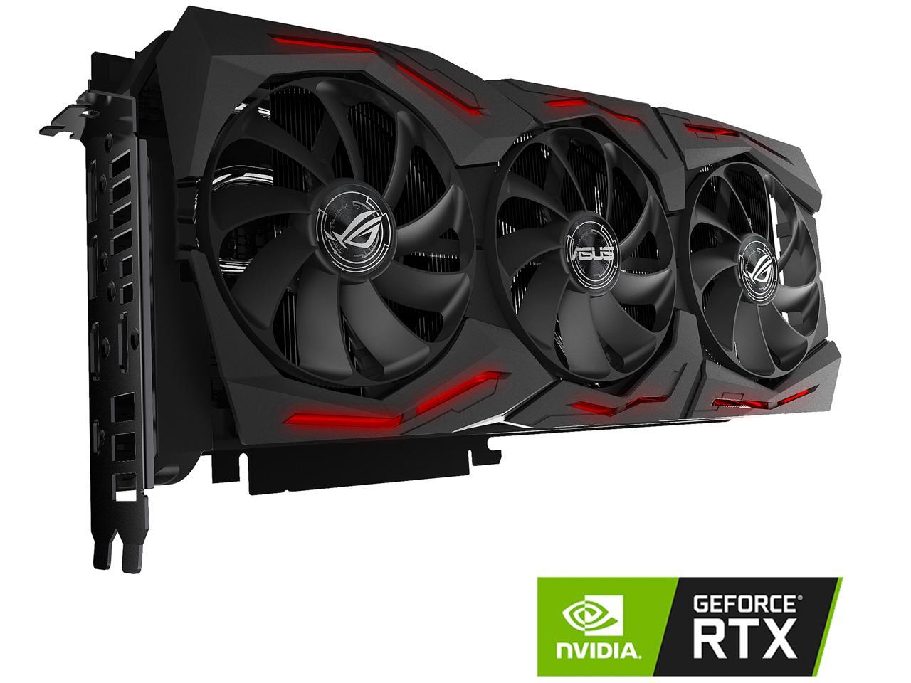 ASUS ROG Strix GeForce RTX 2080 Ti DirectX 12 ROG-STRIX-RTX2080TI-11G-GAMING 11GB 352-Bit GDDR6 PCI Express 3.0 HDCP Ready SLI Support Video Card
