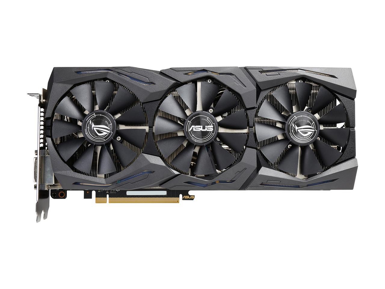ASUS ROG GeForce GTX 1070 STRIX-GTX1070-O8G-GAMING 8GB 256-Bit GDDR5 PCI Express 3.0 HDCP Ready Video Card with RGB Lighting