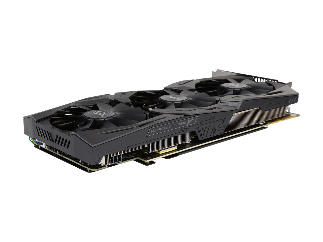 ASUS ROG GeForce GTX 1070 STRIX-GTX1070-O8G-GAMING 8GB 256-Bit GDDR5 PCI Express 3.0 HDCP Ready Video Card with RGB Lighting