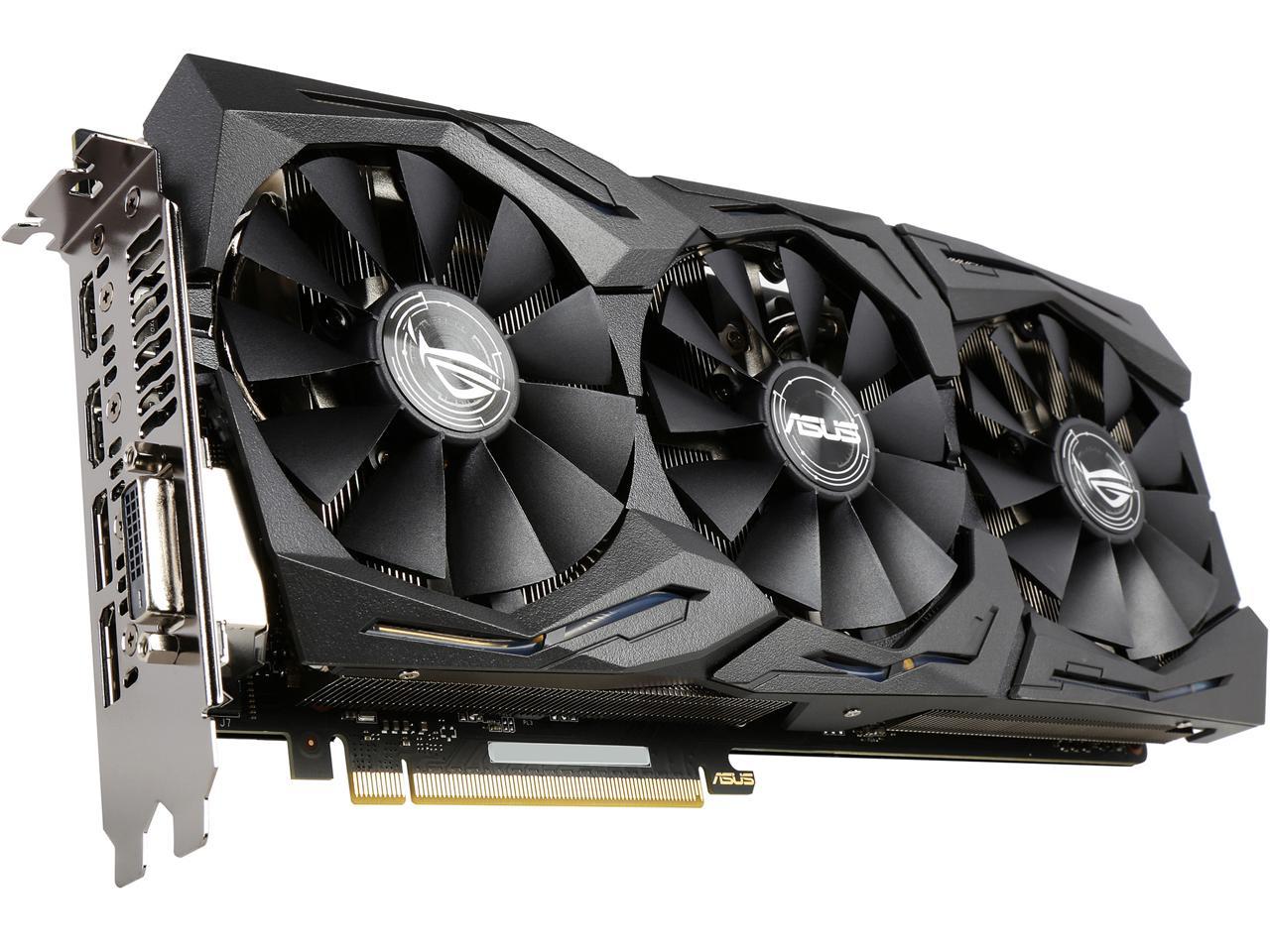 ASUS ROG GeForce GTX 1070 STRIX-GTX1070-O8G-GAMING 8GB 256-Bit GDDR5 PCI Express 3.0 HDCP Ready Video Card with RGB Lighting