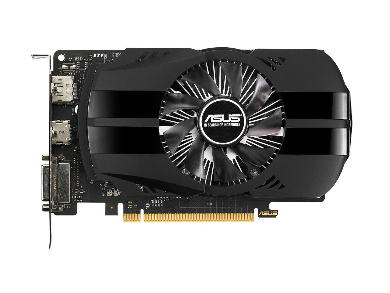 ASUS GeForce GTX 1050 Ti 4GB PHOENIX Fan Edition DVI-D HDMI DP 1.4 Gaming Graphics Card (PH-GTX1050Ti-4G)