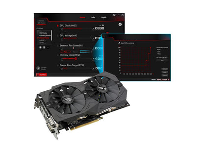 ASUS ROG Strix Radeon RX 570 O4G Gaming OC Edition GDDR5 DP HDMI DVI VR Ready AMD Graphics Card (ROG-STRIX-RX570-O4G-GAMING)
