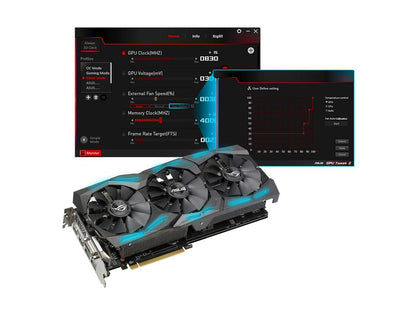 ASUS ROG Strix Radeon RX 580 O8G Gaming OC Edition GDDR5 DP HDMI DVI VR Ready AMD Graphics Card with RGB Lighting (ROG-STRIX-RX580-O8G-GAMING)