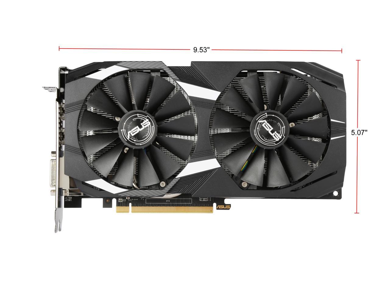 ASUS Radeon RX 580 DirectX 12 DUAL-RX580-O8G 8GB 256-Bit GDDR5 HDCP Ready CrossFireX Support Video Card