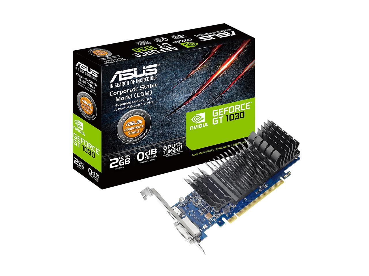ASUS GeForce GT 1030 2GB GDDR5 HDMI DVI Graphics Card (GT1030-2G-CSM)
