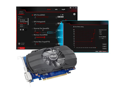ASUS GeForce GT 1030 2GB Phoenix Fan OC Edition HDMI DVI Graphics Card (PH-GT1030-O2G)