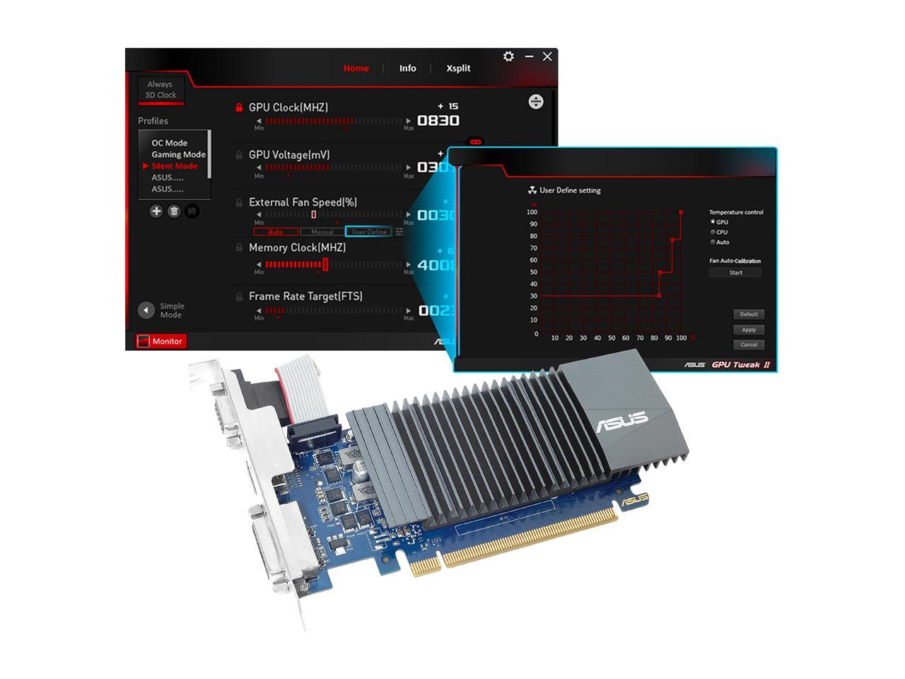 ASUS GeForce GT 710 2GB GDDR5 HDMI VGA DVI Graphics Card (GT710-SL-2GD5-CSM)
