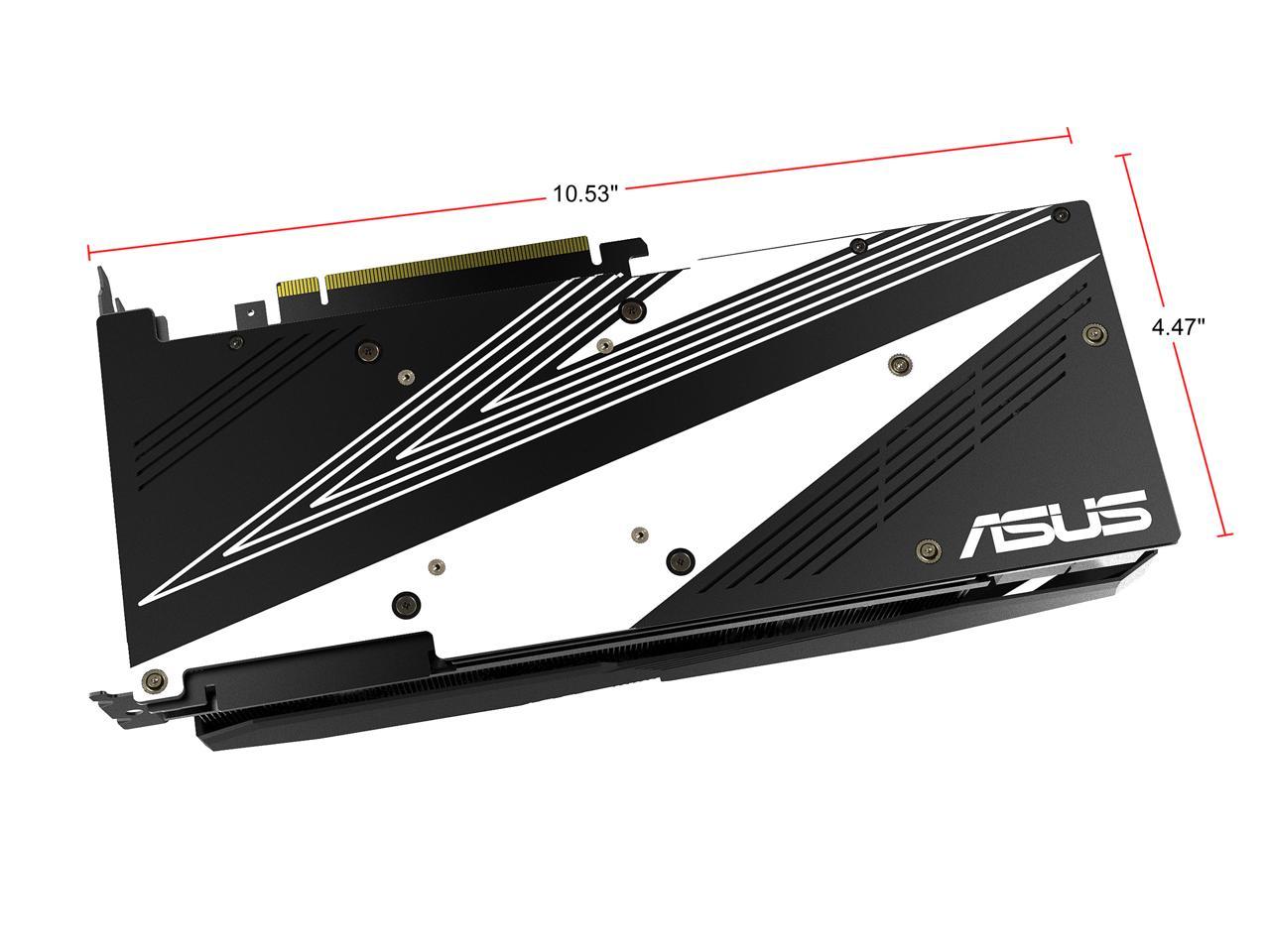 ASUS Dual GeForce RTX 2080 Ti DirectX 12 DUAL-RTX2080TI-O11G 11GB 352-Bit GDDR6 PCI Express 3.0 HDCP Ready SLI Support Video Card
