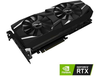 ASUS GeForce RTX 2080 Overclocked 8G GDDR6 Dual-Fan Edition VR Ready HDMI DP 1.4 USB Type-C Graphics CardÂ (DUAL-RTX2080-O8G)
