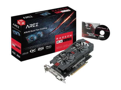ASUS AREZ RX 560 O2G OC Edition GDDR5 DP HDMI DVI AMD Graphics Card (AREZ-RX560-O2G-EVO)