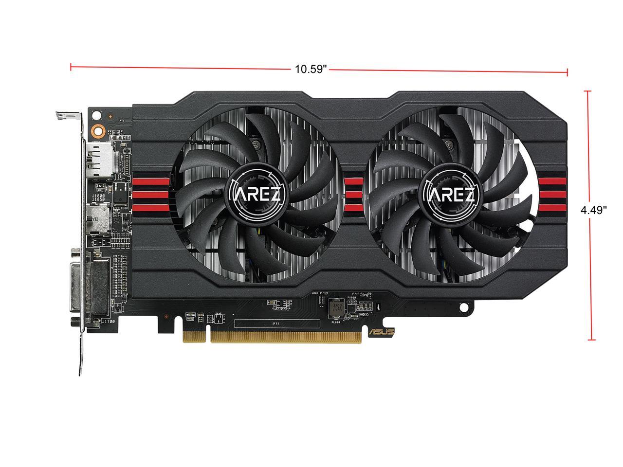 ASUS AREZ RX 560 O2G OC Edition GDDR5 DP HDMI DVI AMD Graphics Card (AREZ-RX560-O2G-EVO)