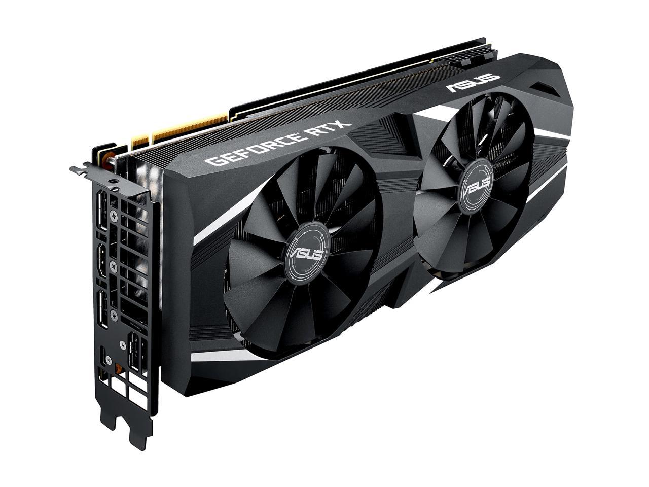 ASUS GeForce RTX 2080 Advanced Overclocked 8G GDDR6 Dual-Fan Edition VR Ready HDMI DP USB Type-C Graphics Card (DUAL-RTX2080-A8G)