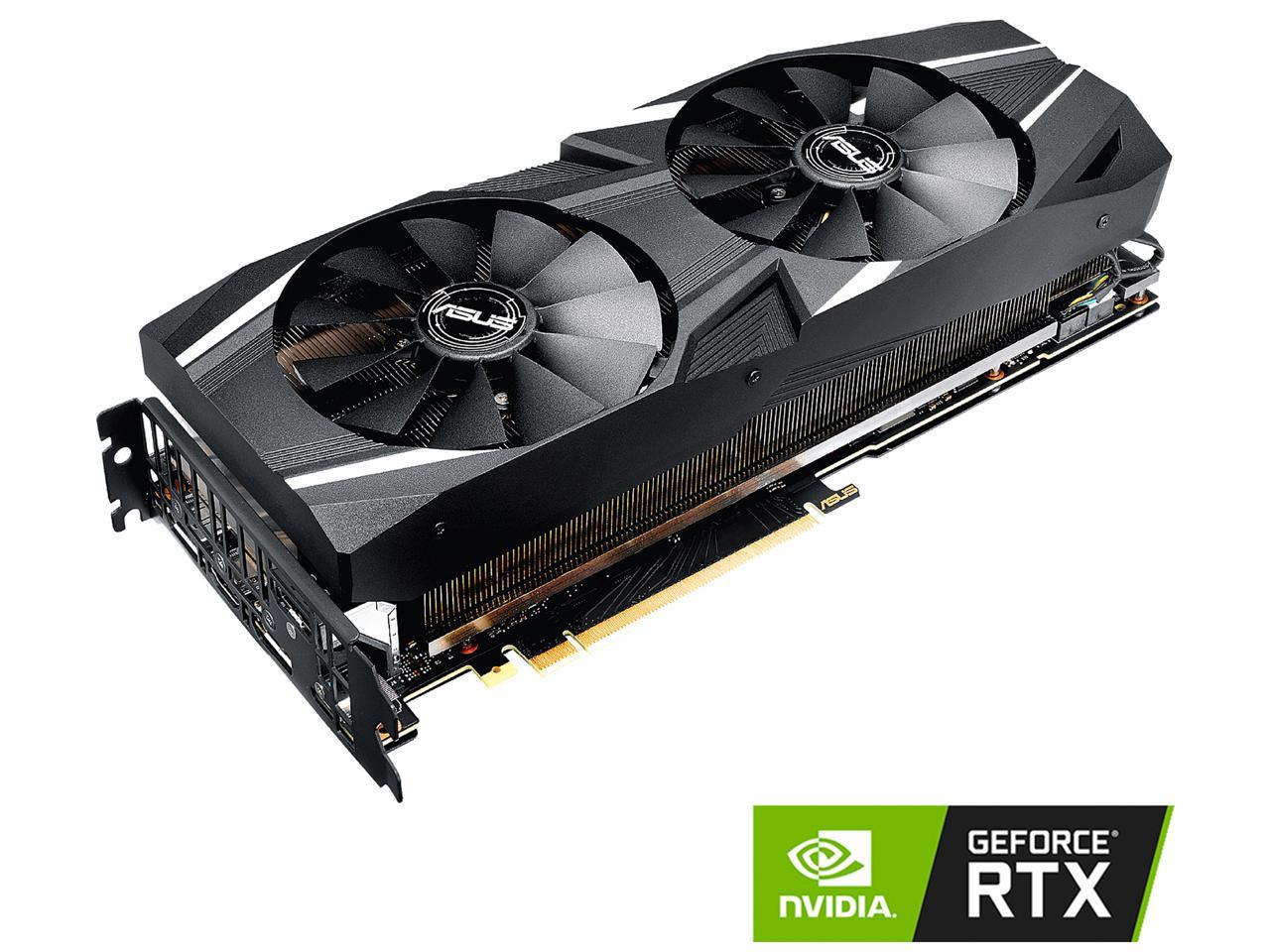 ASUS GeForce RTX 2080 Advanced Overclocked 8G GDDR6 Dual-Fan Edition VR Ready HDMI DP USB Type-C Graphics Card (DUAL-RTX2080-A8G)