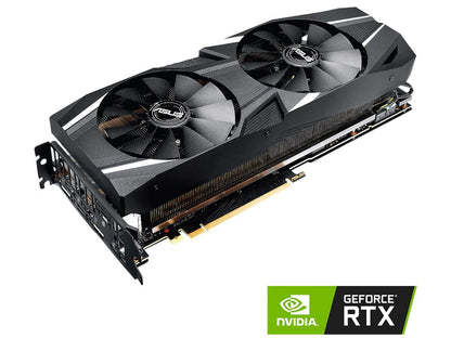ASUS GeForce RTX 2080 Advanced Overclocked 8G GDDR6 Dual-Fan Edition VR Ready HDMI DP USB Type-C Graphics Card (DUAL-RTX2080-A8G)