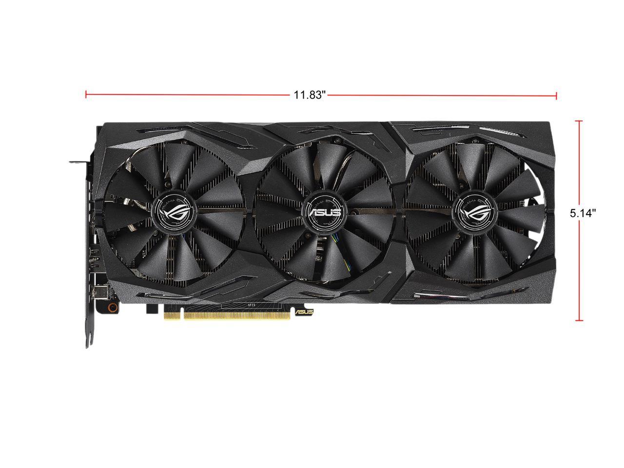 ASUS ROG Strix GeForce RTX 2070 DirectX 12 ROG-STRIX-RTX2070-8G-GAMING 8GB 256-Bit GDDR6 PCI Express 3.0 HDCP Ready Video Card