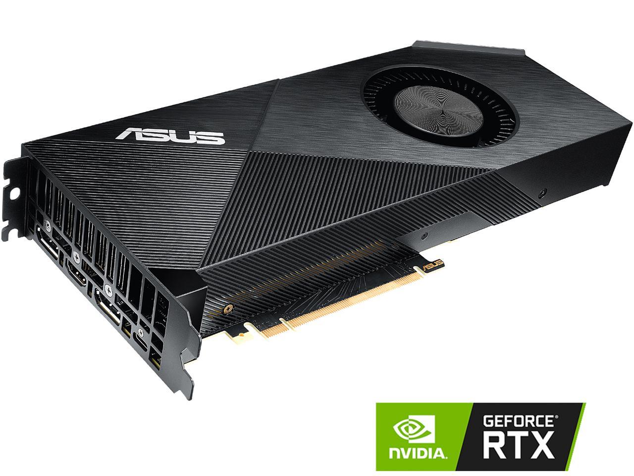 ASUS Turbo GeForce RTX 2070 DirectX 12 TURBO-RTX2070-8G 8GB 256-Bit GDDR6 PCI Express 3.0 HDCP Ready Video Card