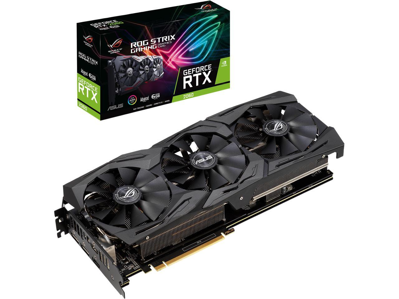 ASUS ROG STRIX GeForce RTX 2060 DirectX 12 ROG-STRIX-RTX2060-A6G-GAMING 6GB 192-Bit GDDR6 PCI Express 3.0 HDCP Ready Video Card