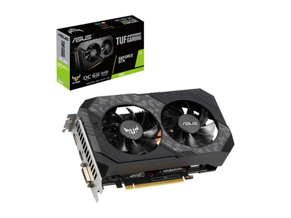 ASUS TUF Gaming GeForce GTX 1660 Overclocked 6GB Dual-fan Edition HDMI DP DVI Gaming Graphics Card (TUF-GTX1660-O6G-GAMING)