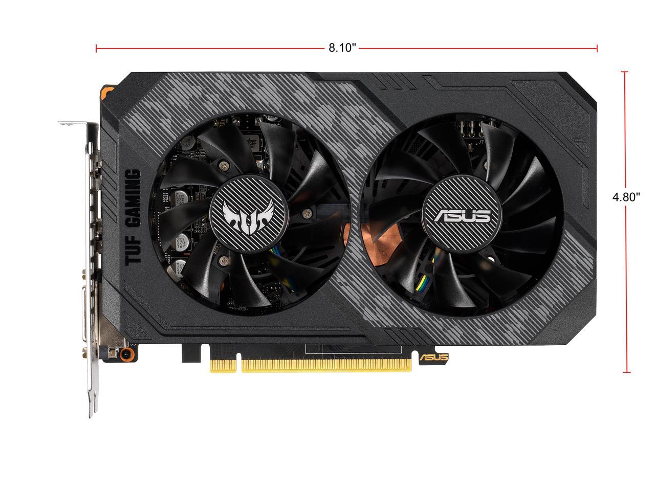 ASUS TUF Gaming GeForce GTX 1660 Overclocked 6GB Dual-fan Edition HDMI DP DVI Gaming Graphics Card (TUF-GTX1660-O6G-GAMING)