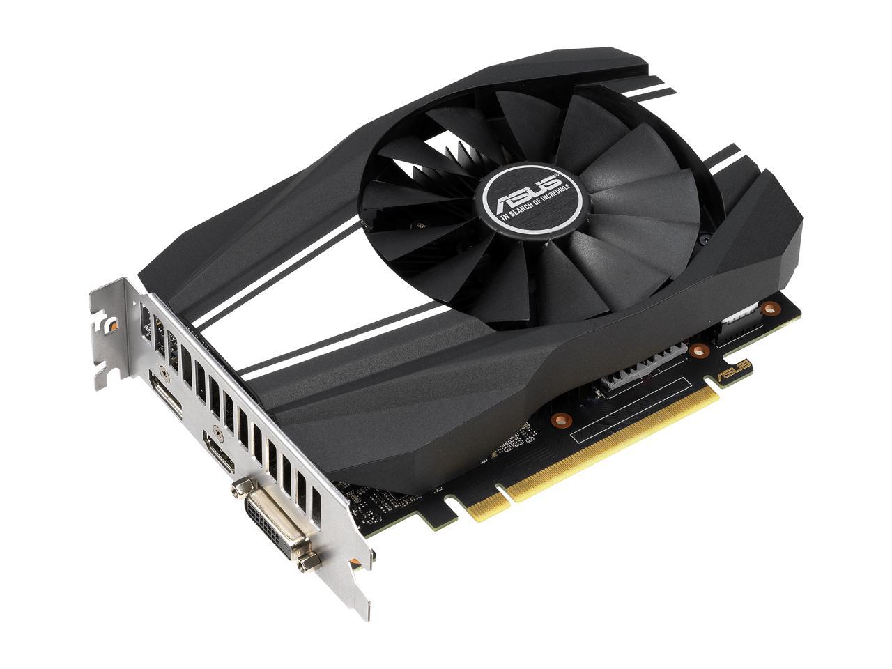 ASUS GeForce GTX 1660 Overclocked 6GB Phoenix Fan Edition HDMI DP DVI Graphics Card (PH-GTX1660-O6G)