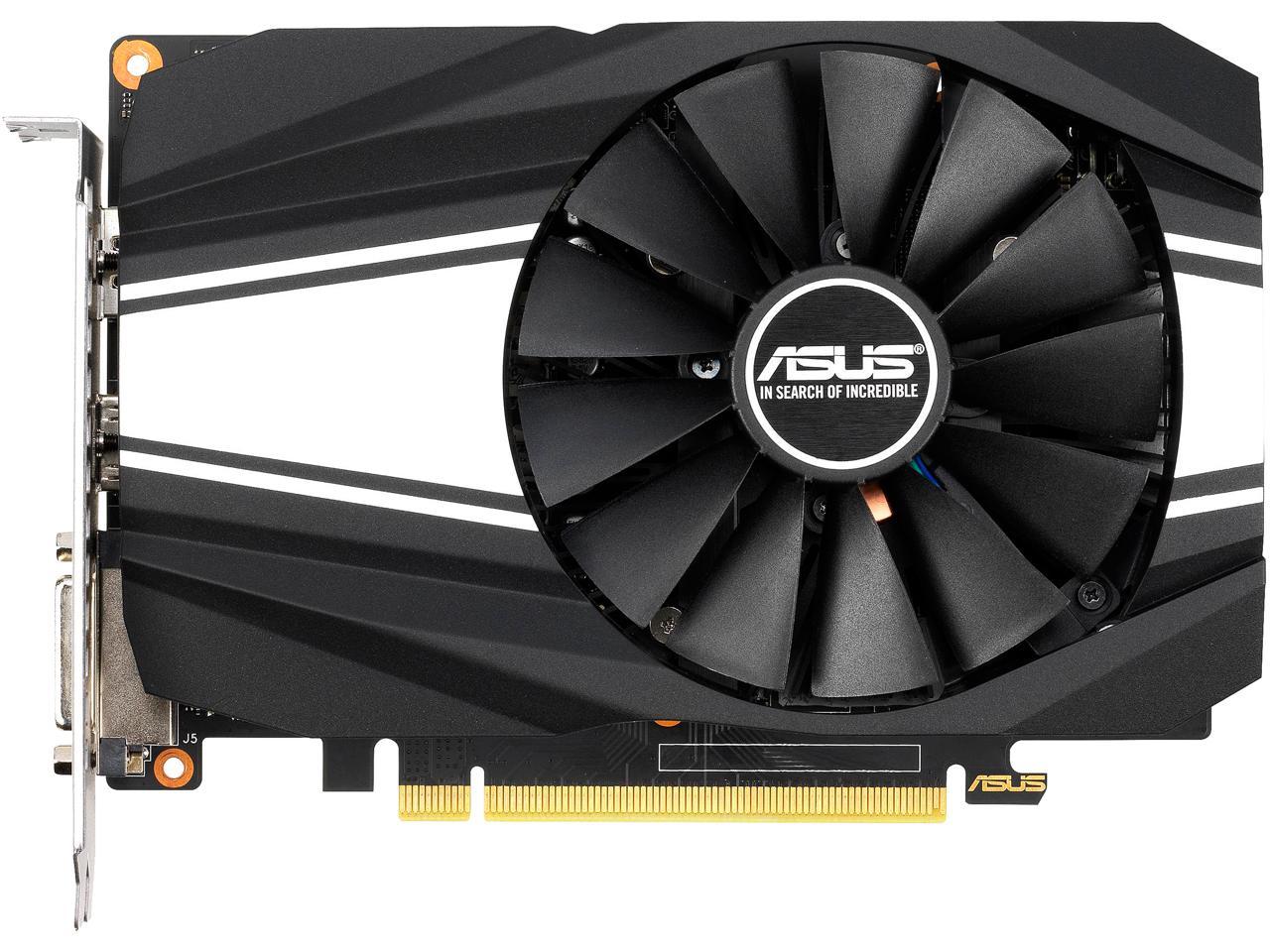 ASUS GeForce GTX 1660 Overclocked 6GB Phoenix Fan Edition HDMI DP DVI Graphics Card (PH-GTX1660-O6G)