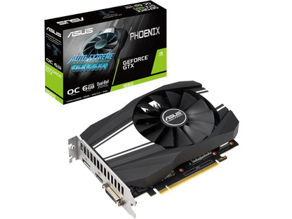 ASUS GeForce GTX 1660 Overclocked 6GB Phoenix Fan Edition HDMI DP DVI Graphics Card (PH-GTX1660-O6G)