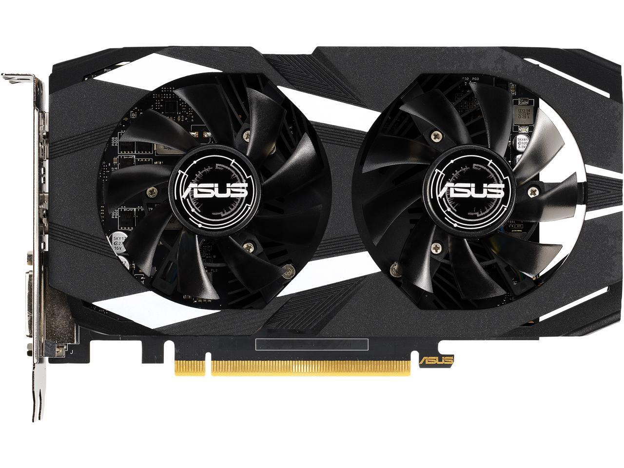 ASUS GeForce GTX 1650 Overclocked 4GB Dual-fan Edition HDMI DP 1.4 DVI Graphics Card (DUAL-GTX1650-O4G)