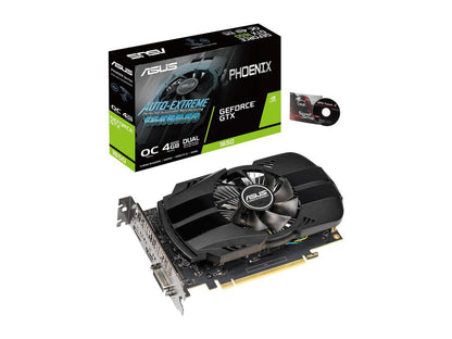 ASUS GeForce GTX 1650 4GB Phoenix Fan Overclocked Edition HDMI DP DVI Graphics Card (PH-GTX1650-O4G)
