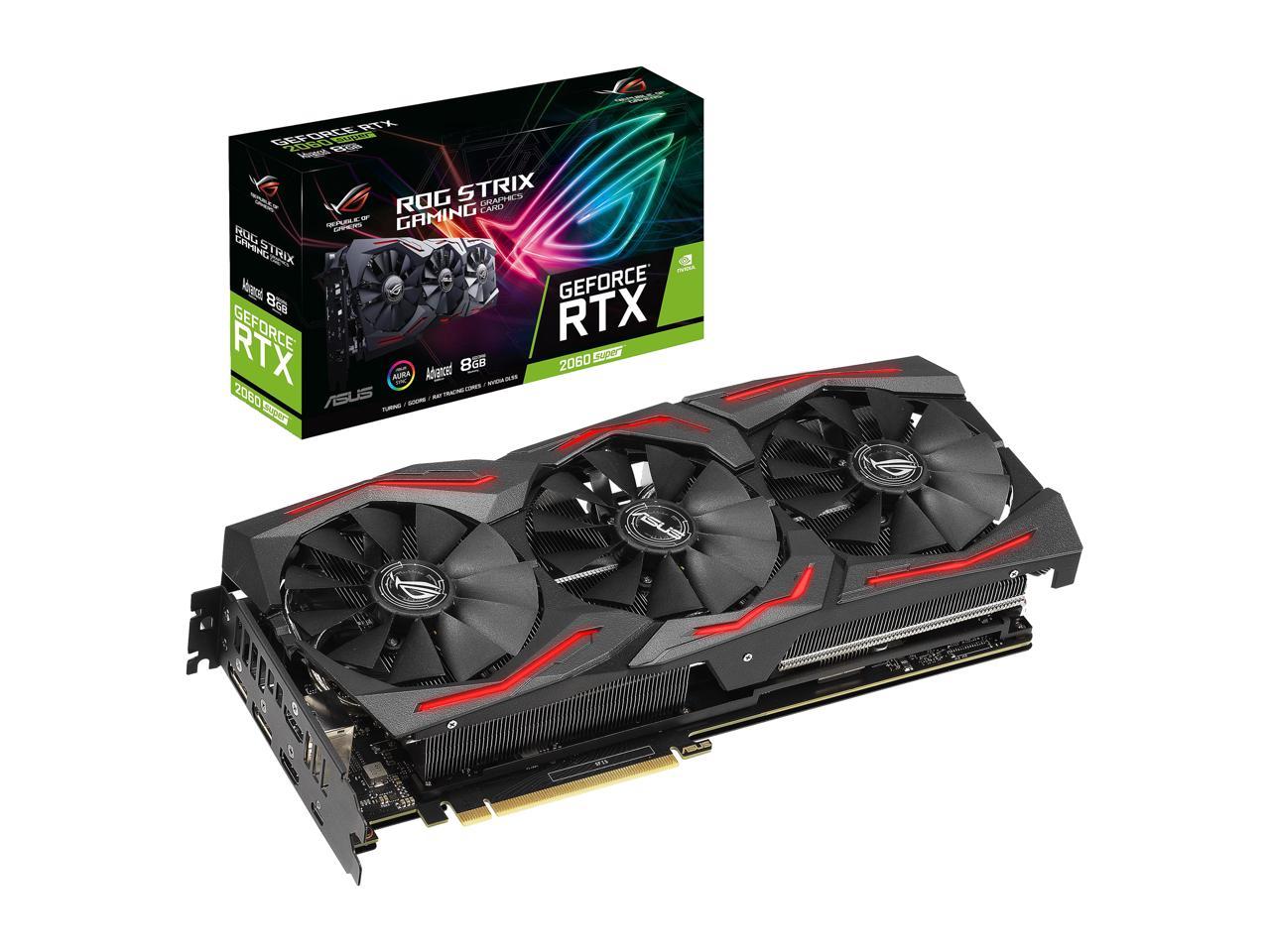 ASUS ROG STRIX GeForce RTX 2060 SUPER DirectX 12 ROG-STRIX-RTX2060S-A8G-GAMING 8GB 256-Bit GDDR6 PCI Express 3.0 HDCP Ready Video Card