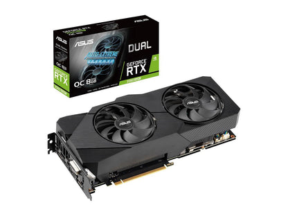 ASUS GeForce RTX 2060 SUPER Overclocked 8G EVO GDDR6 Dual-Fan Edition VR Ready HDMI DisplayPort DVI Graphics Card (DUAL-RTX2060S-O8G-EVO)