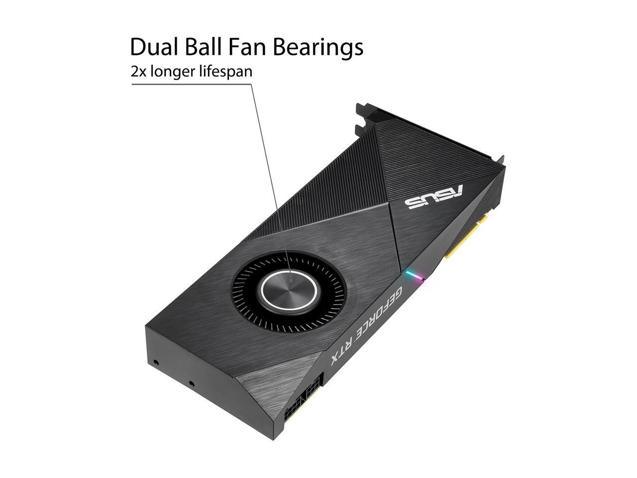 ASUS Turbo GeForce RTX 2070 SUPER TURBO-RTX2070S-8G-EVO 8GB 256-Bit GDDR6 PCI Express 3.0 HDCP Ready SLI Support Video Card