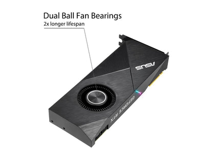 ASUS Turbo GeForce RTX 2070 SUPER TURBO-RTX2070S-8G-EVO 8GB 256-Bit GDDR6 PCI Express 3.0 HDCP Ready SLI Support Video Card