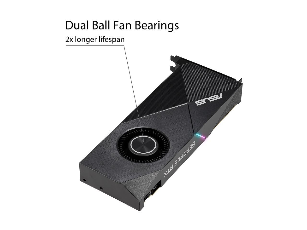 ASUS Turbo GeForce RTX 2060 SUPER TURBO-RTX2060S-8G-EVO 8GB 256-Bit GDDR6 PCI Express 3.0 HDCP Ready Video Card