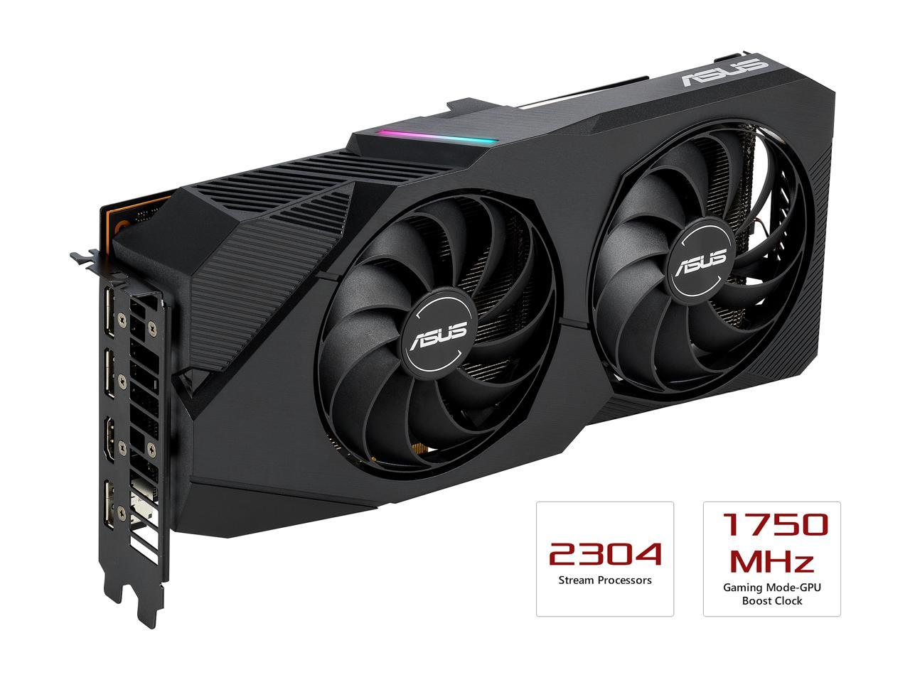 ASUS AMD Radeon RX 5700 Overclocked 8G GDDR6 Dual Fan EVO Edition HDMI DisplayPort Gaming Graphics Card (DUAL-RX5700-O8G-EVO)