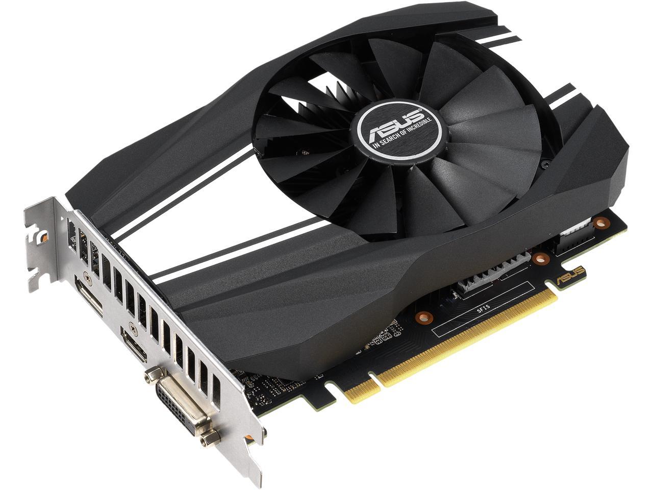 ASUS GeForce GTX 1650 SUPER Overclocked 4GB Phoenix Fan Edition HDMI DP DVI Graphics Card (PH-GTX1650S-O4G)