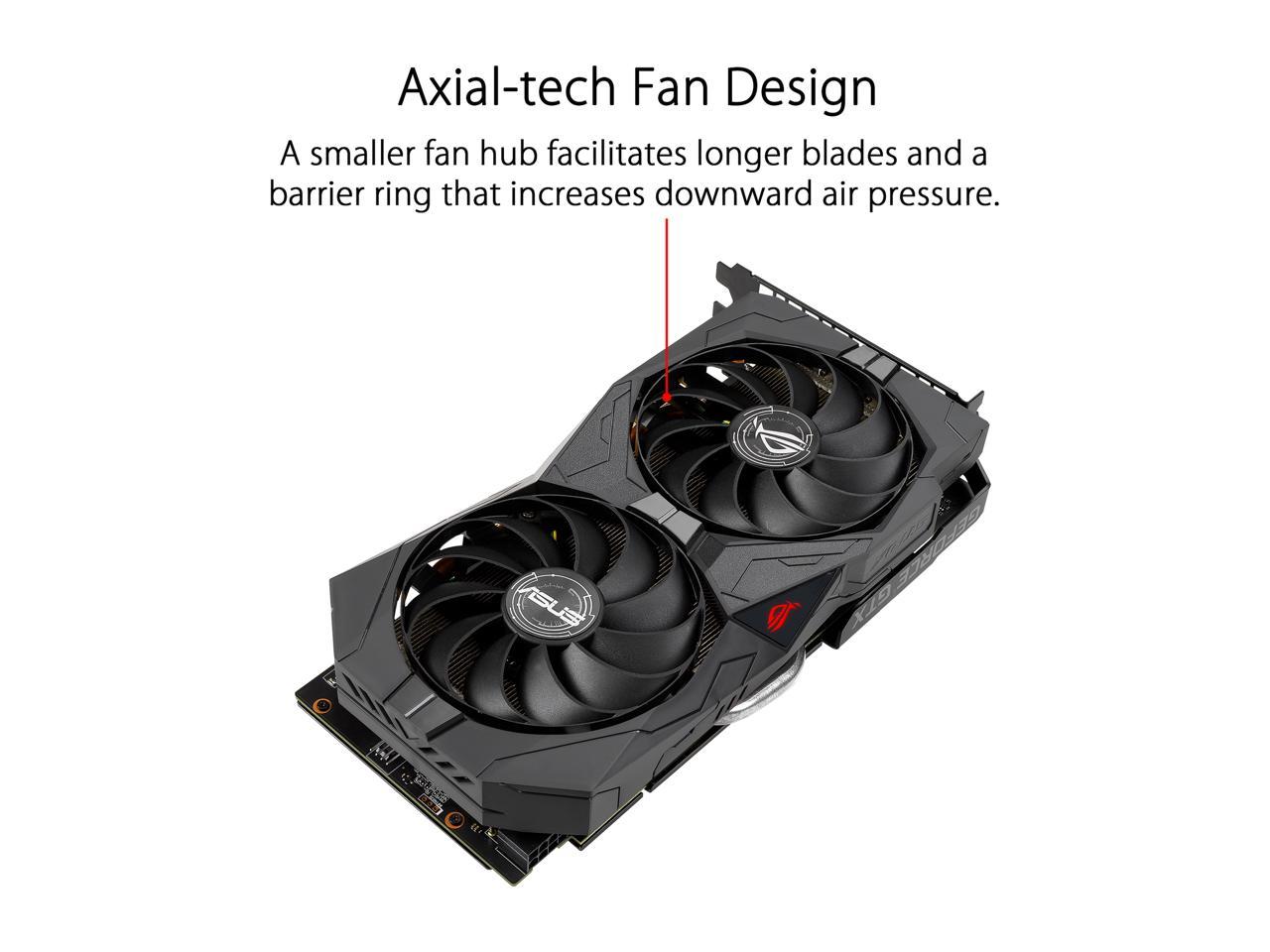 ASUS ROG Strix GeForce GTX 1660 SUPER Advanced 6GB Edition GDDR6 HDMI 2.0 DP 1.4 Gaming Graphics Card (ROG-STRIX-GTX1660S-A6G-GAMING)