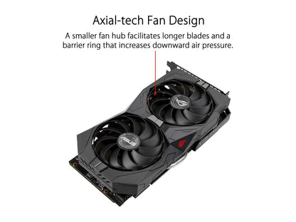 ASUS ROG Strix GeForce GTX 1660 SUPER Advanced 6GB Edition GDDR6 HDMI 2.0 DP 1.4 Gaming Graphics Card (ROG-STRIX-GTX1660S-A6G-GAMING)