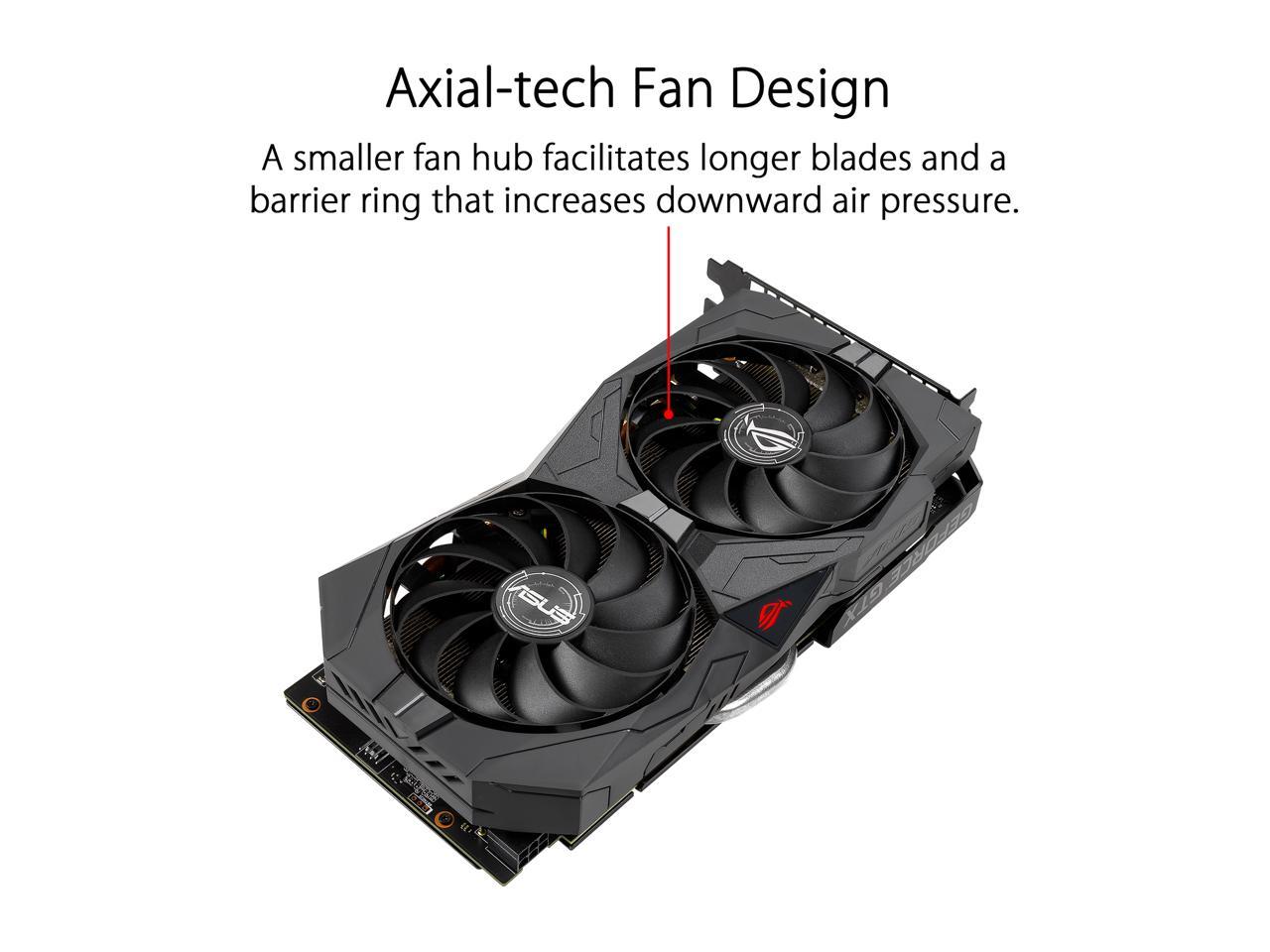 ASUS ROG Strix GeForce GTX 1650 SUPER Advanced 4GB Edition GDDR6 HDMI 2.0 DP 1.4 Gaming Graphics Card (ROG-STRIX-GTX1650S-A4G-GAMING)
