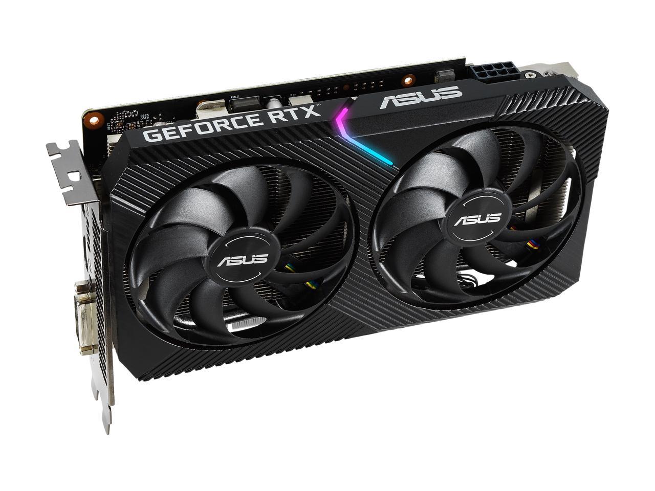 ASUS Dual NVIDIA GeForce RTX 2070 MINI OC Edition Gaming Graphics Card, PCIe 3.0, 8GB GDDR6, HDMI, DisplayPort, DVI-D, for Intel NUC 9 Extreme Kit, Intel NUC 9 Pro Kit and Small Chassis (DUAL-RTX2070-O8G-MINI)