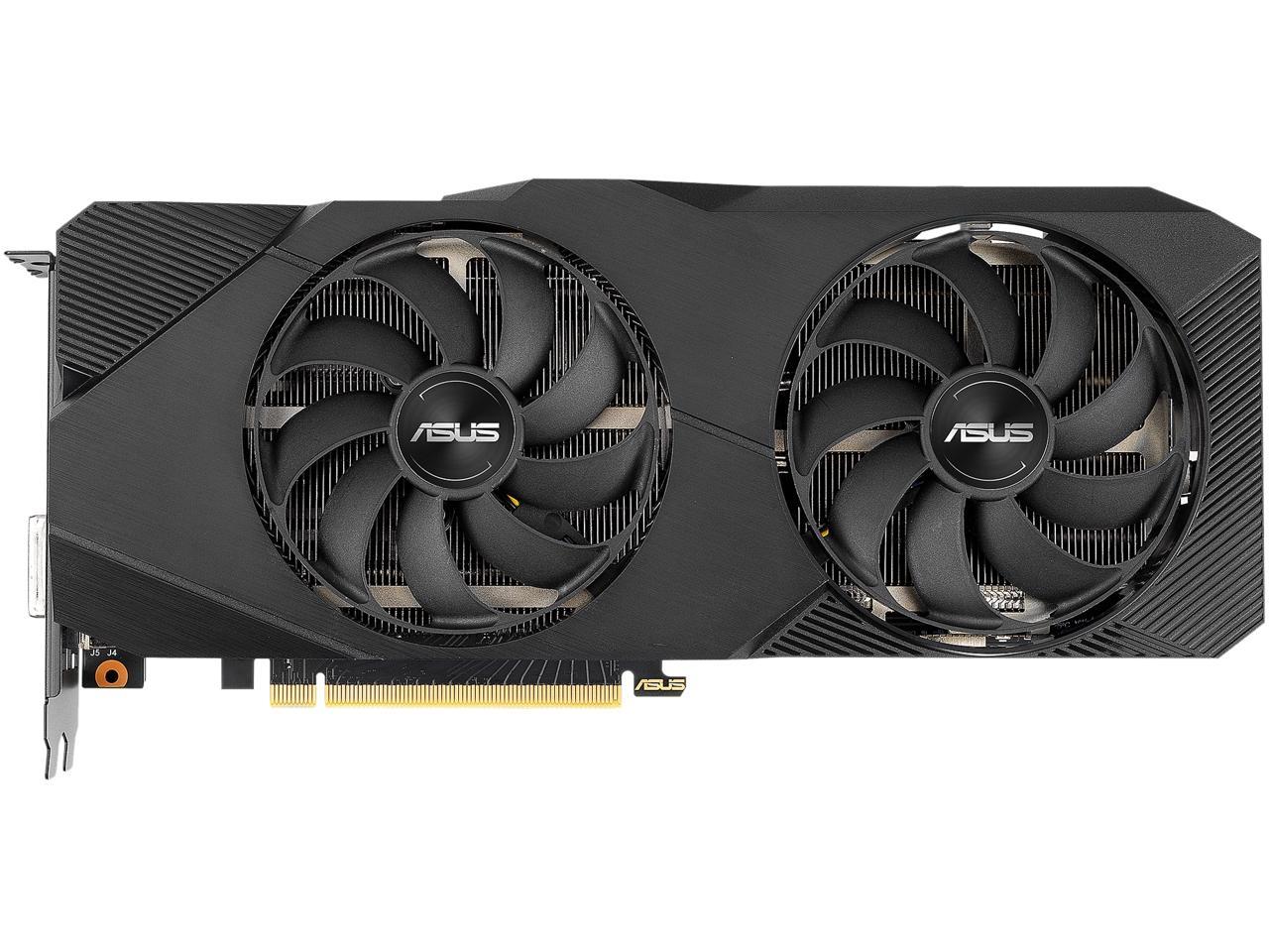 ASUS DUAL GeForce RTX 2060 SUPER EVO V2 OC Edition Gaming Graphics Card (PCIe 3.0, 8GB GDDR6, HDMI, DisplayPort, DVI-D, Axial-Tech Fan, 0dB Technology, DirectCU II, Auto-Extreme) (DUAL-RTX2060S-O8G-EVO-V2)