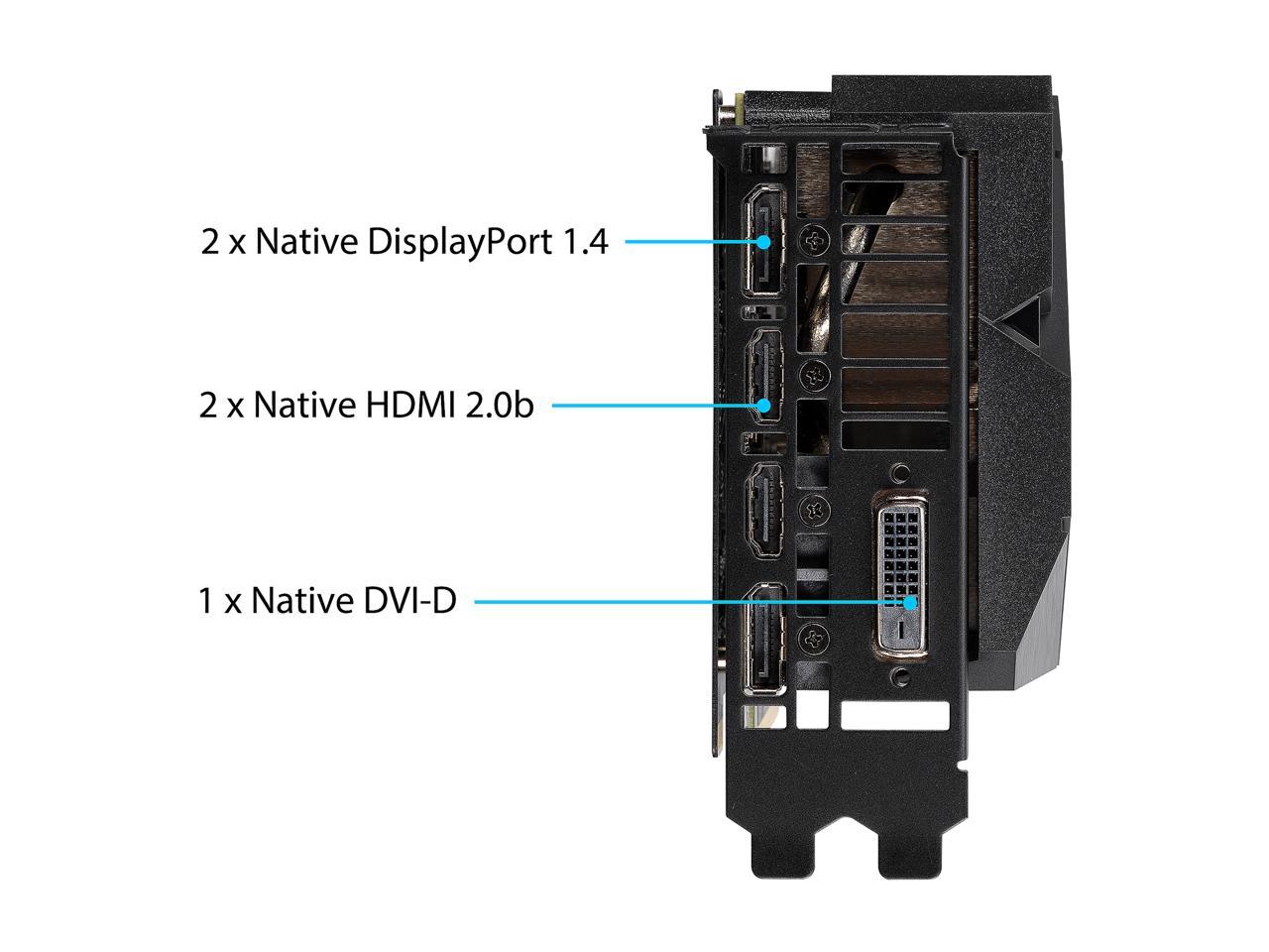 ASUS DUAL GeForce RTX 2060 SUPER EVO V2 OC Edition Gaming Graphics Card (PCIe 3.0, 8GB GDDR6, HDMI, DisplayPort, DVI-D, Axial-Tech Fan, 0dB Technology, DirectCU II, Auto-Extreme) (DUAL-RTX2060S-O8G-EVO-V2)