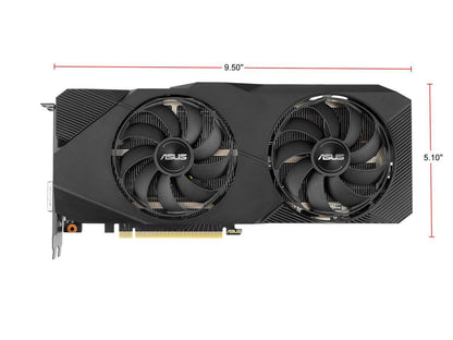 ASUS DUAL GeForce RTX 2060 SUPER EVO V2 OC Edition Gaming Graphics Card (PCIe 3.0, 8GB GDDR6, HDMI, DisplayPort, DVI-D, Axial-Tech Fan, 0dB Technology, DirectCU II, Auto-Extreme) (DUAL-RTX2060S-O8G-EVO-V2)