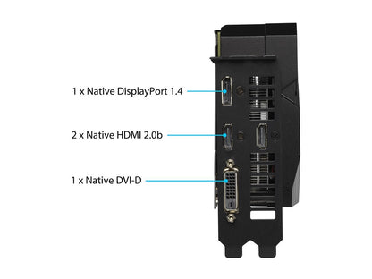 ASUS Dual GeForce RTX 2070 DirectX 12 DUAL-RTX2070-O8G-EVO-V2 8GB 256-Bit GDDR6 PCI Express 3.0 HDCP Ready Video Card