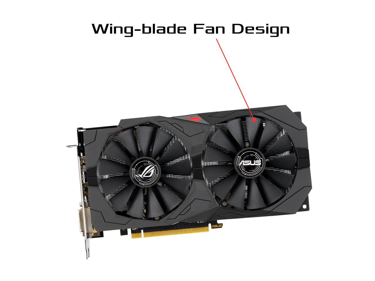 ASUS ROG Strix Radeon 8GB RX 570 DirectX 12 256-Bit GDDR5 PCI Express 3.0 HDCP Ready Video Card ROG-STRIX-RX570-O8G-GAMING