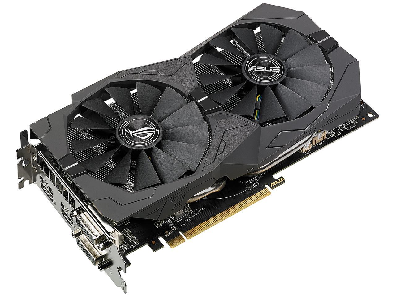 ASUS ROG Strix Radeon 8GB RX 570 DirectX 12 256-Bit GDDR5 PCI Express 3.0 HDCP Ready Video Card ROG-STRIX-RX570-O8G-GAMING