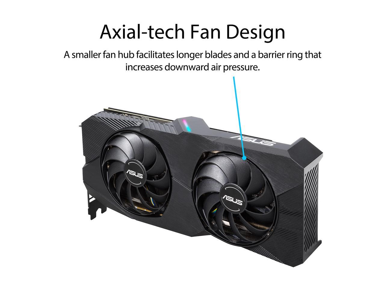 ASUS Dual Radeon RX 5600 XT DUAL-RX5600XT-T6G-EVO 6GB 192-Bit GDDR6 PCI Express 4.0 HDCP Ready CrossFireX Support Video Card